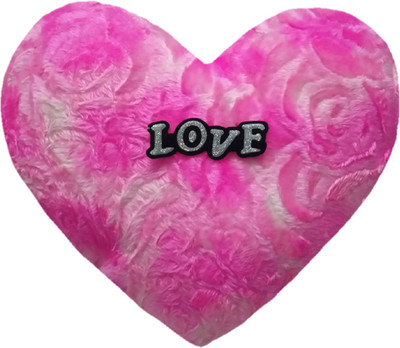 Aparshi Pinky stuffed heart soft cushion toy - 50 cm(Multicolor)