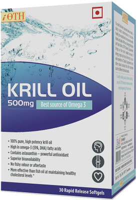iOTH Krill Oil Antarctic Superba Unique Phospholipid Structure with Astaxanthin - Superior omega 3 source than fish oil - 30 Softgels(30 No)
iOTH Krill Oil Antarctic Superba Unique Phospholipid Structure with Astaxanthin - Superior omega 3 source than fish oil - 30 Softgels(30 No)