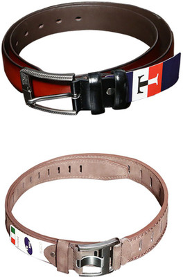 Lee Topper Men Casual, Evening, Formal, Party Black, Brown Artificial Leather Belt