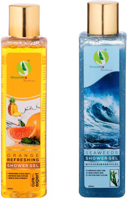 Sreyansh Healthcare Orange-Seaweeds Showergel Combo(400 ml, Pack of 2)