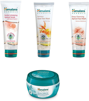 Himalaya Gentle Exfoliating Apricot Scrub, Fairness Kesar Face Wash, Deep Cleansing Apricot Face Wash, Winter Defense Moisturizing Cream(Set of)
Himalaya Gentle Exfoliating Apricot Scrub, Fairness Kesar Face Wash, Deep Cleansing Apricot Face Wash, Winter Defense Moisturizing Cream(Set of)