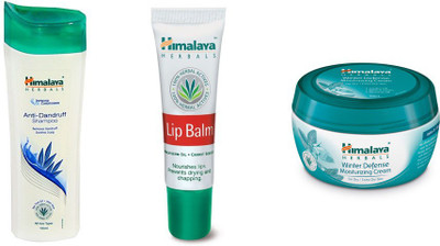 Himalaya Anti Dandruff Shampoo, Lip Balm, Winter Defense Moisturizing Cream(Set of)
Himalaya Anti Dandruff Shampoo, Lip Balm, Winter Defense Moisturizing Cream(Set of)