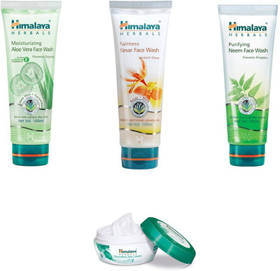 Himalaya Moisturizing Aloe Vera Face Wash, Fairness Kesar Face Wash, Purifying Neem Face Wash, Nourishing Skin Cream(Set of)
Himalaya Moisturizing Aloe Vera Face Wash, Fairness Kesar Face Wash, Purifying Neem Face Wash, Nourishing Skin Cream(Set of)