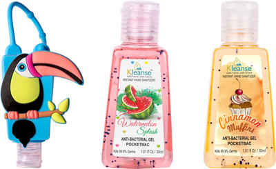 kleanse Kleanse's Advanced Instant Hand Sanitizer - anti-bacterialn Water melon & Cinnamon Muffins sanitizer Gel with spider man 3D holder(30 ml, Pack of 3)
kleanse Kleanse's Advanced Instant Hand Sanitizer - anti-bacterialn Water melon & Cinnamon Muffins sanitizer Gel with spider man 3D holder(30 ml, Pack of 3)