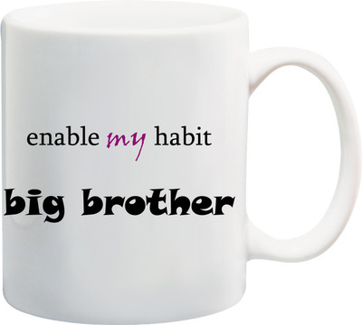 Everyday Desire Enable My Habit ED060 Ceramic Mug(300 ml), Multicolor