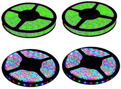 Home Delight 197 inch Red, Green, Blue Rice Lights(Pack of 4)