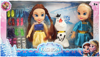 PRiQ Elsa , Anna and Olaf with Eight pair of multicolor shoes