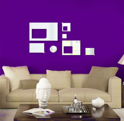 naveed arts Acrylic Sticker Sticker(Pack of 7, Silver