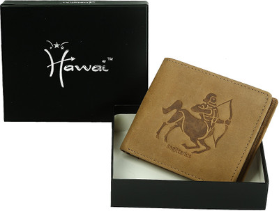 Hawai Men Tan Genuine Leather Wallet(5 Card Slots)
