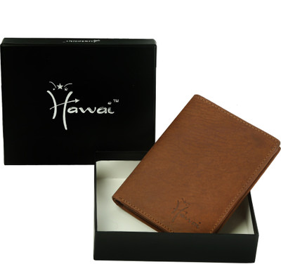 Hawai Men Tan Genuine Leather Wallet(6 Card Slots)