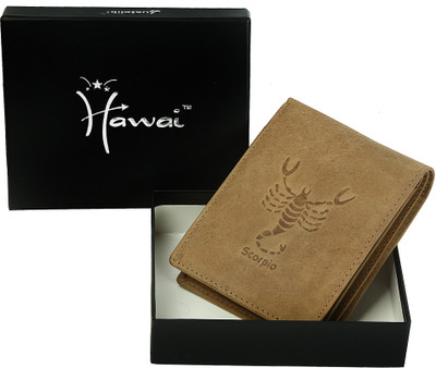 Hawai Men Tan Genuine Leather Wallet(8 Card Slots)