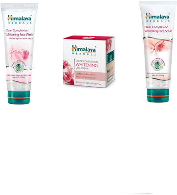 Himalaya Clear Complexion Whitening Face Wash, Clear Complexion Whitening Day Cream, Clear Complexion Whitening Face Scrub(Set of)
Himalaya Clear Complexion Whitening Face Wash, Clear Complexion Whitening Day Cream, Clear Complexion Whitening Face Scrub(Set of)