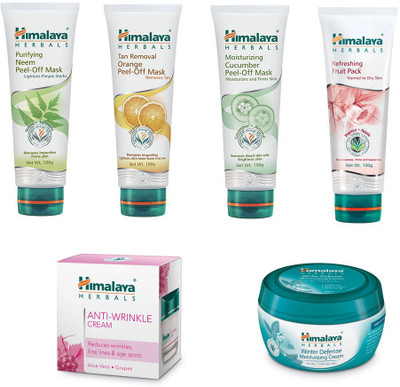 Himalaya Purifying Neem Peel Off Mask, Tan Removal Orange Peel Off Mask, Moisturizing Cucumber Peel Off Mask, Refreshing Fruit Pack, Anti Wrinkle Cream, Winter Defense Moisturizing Cream(Set of 96)
Himalaya Purifying Neem Peel Off Mask, Tan Removal Orange Peel Off Mask, Moisturizing Cucumber Peel Off Mask, Refreshing Fruit Pack, Anti Wrinkle Cream, Winter Defense Moisturizing Cream(Set of 96)