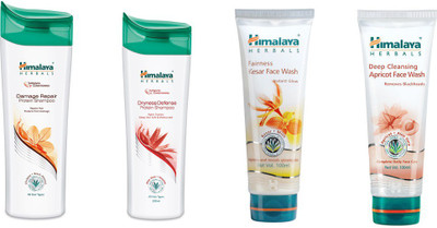 Himalaya Damage Repair Protein Shampoo, Dryness Defense Protein Shampoo, Fairness Kesar Face Wash, Deep Cleansing Apricot Face Wash(Set of)
Himalaya Damage Repair Protein Shampoo, Dryness Defense Protein Shampoo, Fairness Kesar Face Wash, Deep Cleansing Apricot Face Wash(Set of)