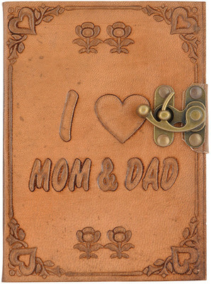 Hare Krishna Handicrafts Regular Diary(I Love Mom and Dad handmade paper leather diary, Tan)
Hare Krishna Handicrafts Regular Diary(I Love Mom and Dad handmade paper leather diary, Tan)