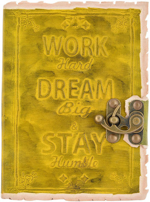 Hare Krishna Handicrafts Regular Diary(Hard work handicraft deckledge antique leather journal with lock, Antique)
Hare Krishna Handicrafts Regular Diary(Hard work handicraft deckledge antique leather journal with lock, Antique)