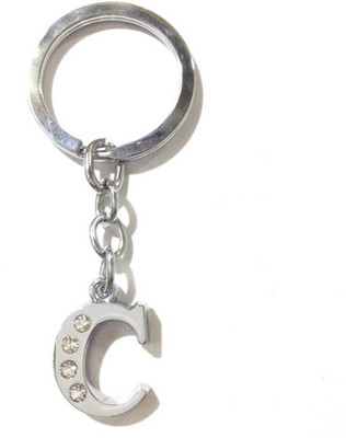 NeoTask Alphabet C Chrome Metal Finish Key Chain