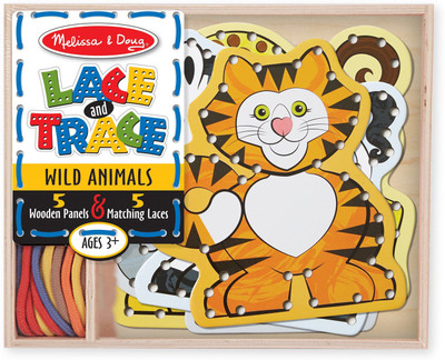 Melissa & Doug Lace & Trace - Wild Animals(Multicolor)