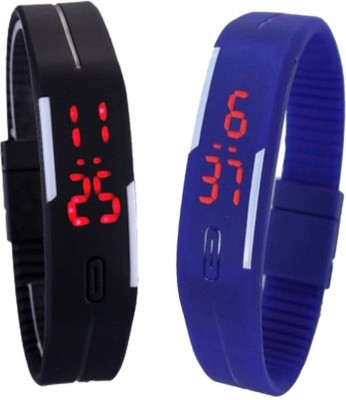 Fashion Gateway Black and Blue Led Magnet Band (pack of 2) Black and Blue Watch - For Boys & Girls
Fashion Gateway Black and Blue Led Magnet Band (pack of 2) Black and Blue Watch - For Boys & Girls