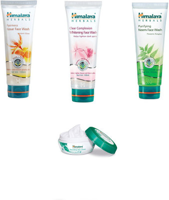 Himalaya Fairness Kesar Face Wash, Clear Complexion Whitening Face Wash, Purifying Neem Face Wash, Nourishing Skin Cream(Set of)
Himalaya Fairness Kesar Face Wash, Clear Complexion Whitening Face Wash, Purifying Neem Face Wash, Nourishing Skin Cream(Set of)