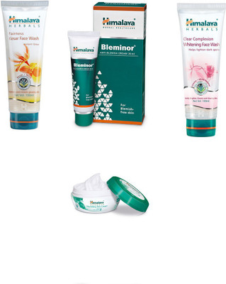 Himalaya Fairness Kesar Face Wash, Bleminor Anti Blemish Cream, Clear Complexion Whitening Face Wash, Nourishing Skin Cream(Set of)
Himalaya Fairness Kesar Face Wash, Bleminor Anti Blemish Cream, Clear Complexion Whitening Face Wash, Nourishing Skin Cream(Set of)