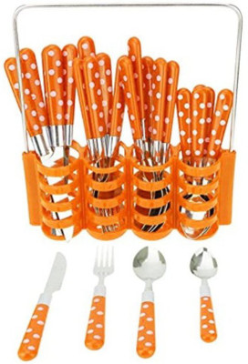 ShopyBucket 24 PCs Printed Dot Design Blue Stainless Steel Cutlery Set Contain 6 PCs Each Foak, Tea Spoon, Butter Knife And Big Disposable Steel Cutlery Set
ShopyBucket 24 PCs Printed Dot Design Blue Stainless Steel Cutlery Set Contain 6 PCs Each Foak, Tea Spoon, Butter Knife And Big Disposable Steel Cutlery Set