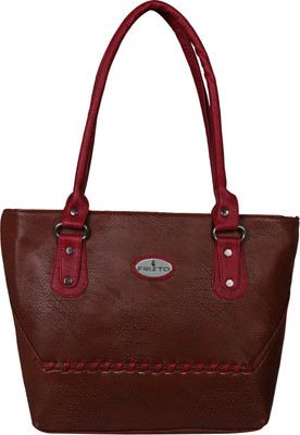 Fristo Hand-held Bag(Brown, Maroon)