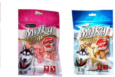 Gnawlers Goodies Milky Bone With Milk and Strawberry Flavor Dog Treat 25 PCS Strawberry, Milk Dog Treat(0.2 kg, Pack of 2)
Gnawlers Goodies Milky Bone With Milk and Strawberry Flavor Dog Treat 25 PCS Strawberry, Milk Dog Treat(0.2 kg, Pack of 2)