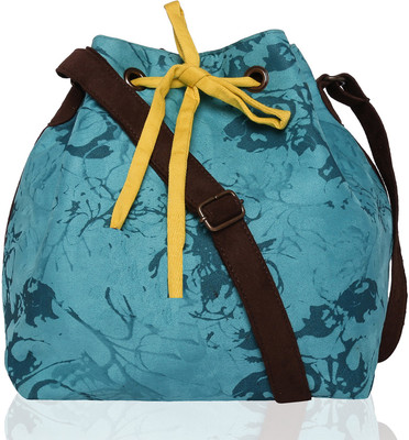 Lost & Found Women Casual Blue, Brown Polyester Sling Bag