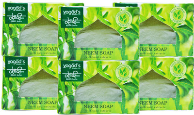 Khadi Herbal Neem Soap 600gm (Pack of 6)(600 g, Pack of 6)