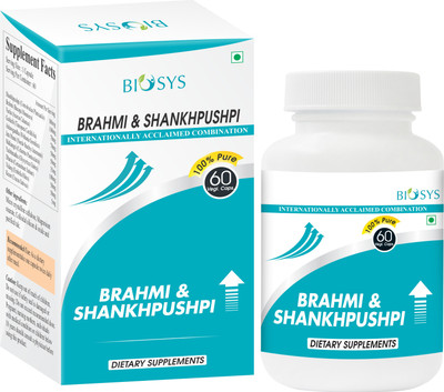 BIOSYS Brahmi & Shankhpushpi Aid In Increasing Memory, Brain Power, Strength - 60 Caps- Natural Brain Boosters,Reduce Stress And Stabilize Your Mood(100 mg)
BIOSYS Brahmi & Shankhpushpi Aid In Increasing Memory, Brain Power, Strength - 60 Caps- Natural Brain Boosters,Reduce Stress And Stabilize Your Mood(100 mg)
