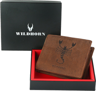 WildHorn Men Brown Genuine Leather Wallet(9 Card Slots)