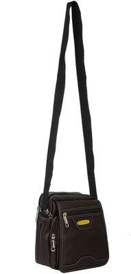 peter india CROS BODY STYLE Waterproof Sling Bag(Brown, Brown, 9 inch)