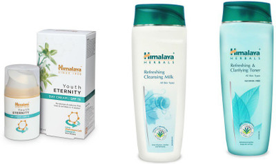 Himalaya Youth Eternity Day Cream, Refreshing Cleansing Milk, Refreshing & Clarifying Toner(Set of 3)
Himalaya Youth Eternity Day Cream, Refreshing Cleansing Milk, Refreshing & Clarifying Toner(Set of 3)