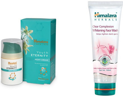 Himalaya Youth Eternity Night Cream, Clear Complexion Whitening Face Wash(Set of 2)
Himalaya Youth Eternity Night Cream, Clear Complexion Whitening Face Wash(Set of 2)