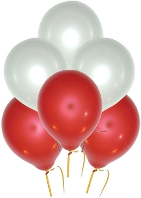 EVA Solid EVA0041 Balloon(Red, White, Pack of 50)