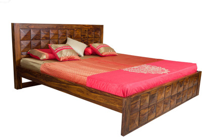 RoyalOak Sapphire Solid Wood Queen Bed(Finish Color - Brown)