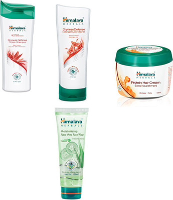 Himalaya dryness defense protein shampoo, dryness defense protein conditioner,protein hair cream, aloe vera face wash(Set of)
Himalaya dryness defense protein shampoo, dryness defense protein conditioner,protein hair cream, aloe vera face wash(Set of)