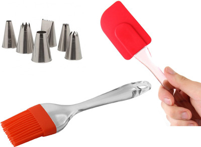 Agromech combo(3) 6piece nozzle set,spatula,brush Bakeware combo(3) Assorated Kitchen Tool Set(Assorated)
Agromech combo(3) 6piece nozzle set,spatula,brush Bakeware combo(3) Assorated Kitchen Tool Set(Assorated)