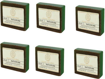 Khadi Natural Organic Basil Scrub Soap(750 g)