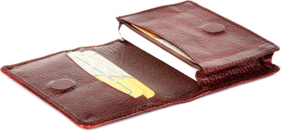 umda Men Brown Genuine Leather Card Holder(4 Card Slots)