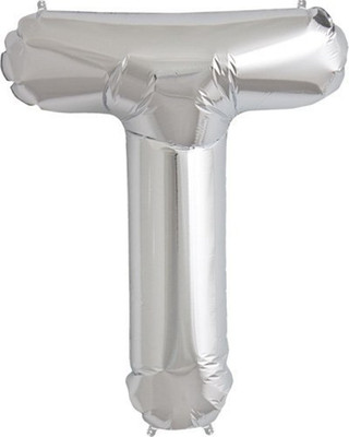 Shop Online Solid T Letter Foil Balloons Balloon(Silver, Pack of 1)