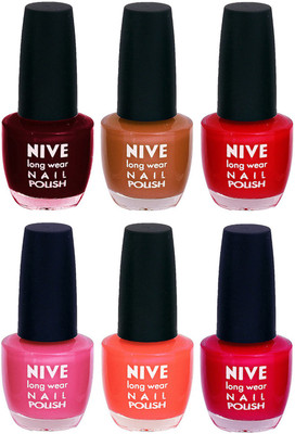 Nive Colour Blast Nail Lacquer (Set of 6 Nail Polish) Red,Brown,Red,Pink,Orange,Pink(Pack of 6)
Nive Colour Blast Nail Lacquer (Set of 6 Nail Polish) Red,Brown,Red,Pink,Orange,Pink(Pack of 6)