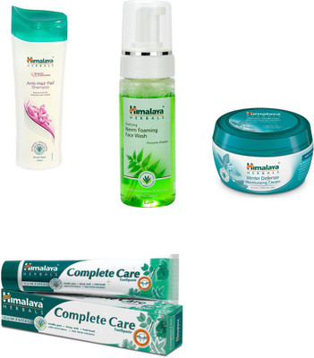 Himalaya anti hair fall shampoo, neem foaming face wash, complete care paste, winter cream(Set of 4)
Himalaya anti hair fall shampoo, neem foaming face wash, complete care paste, winter cream(Set of 4)