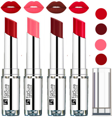 Forsure Wine,Ruby Red,Sweet Red,Peach VELVET MATTE LIPSTICK(Wine,Ruby Red,Sweet Red,Peach, 16 g)