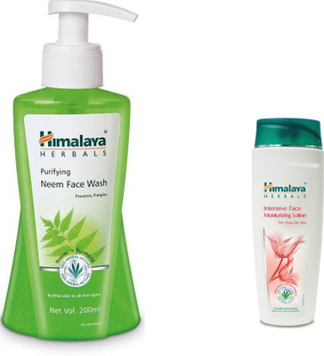 Himalaya Purifying Neem Face Wash, Intensive Face Moisturizing Lotion(Set of 2)
Himalaya Purifying Neem Face Wash, Intensive Face Moisturizing Lotion(Set of 2)