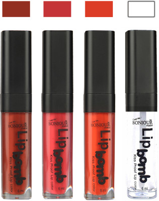 Bonjour Paris Matte Lipstick(Tan-Irresistble Pink-Brick Orange-Top Coat, 24 ml)
Bonjour Paris Matte Lipstick(Tan-Irresistble Pink-Brick Orange-Top Coat, 24 ml)