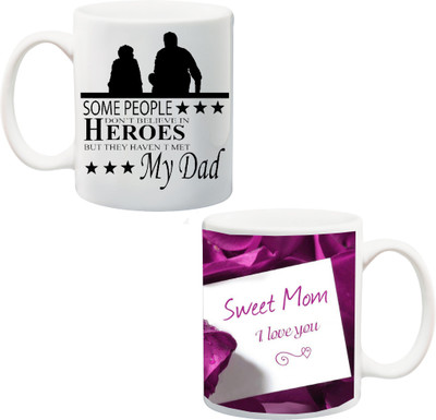 Stylotrendz Sweet Mom I Love you and World's Best Dad Ceramic Mug(325 ml, Pack of 2), Multicolor
Stylotrendz Sweet Mom I Love you and World's Best Dad Ceramic Mug(325 ml, Pack of 2), Multicolor