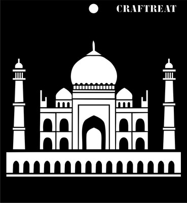 CrafTreat Taj New Stencil(Pack of 1, Mahal)