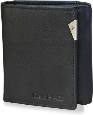My Pac Db Men Black Genuine Leather Wallet(6 Card Slots)